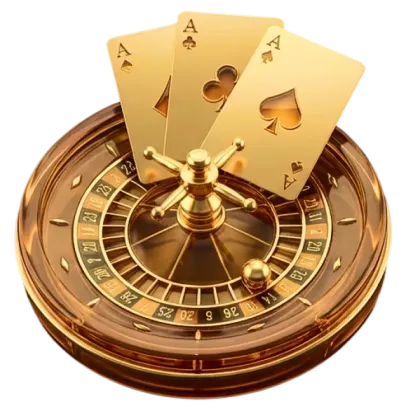 Golden roulette wheel with three aces for the Wanted Win Casino Online welcome package Golden roulette wheel with three aces for the Wanted Win Casino Online welcome package